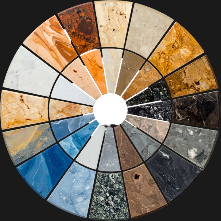 Premium stone varieties sample wheel